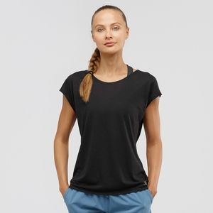 Salomon Comet Shaped Tee Small Black Dry fit shirt